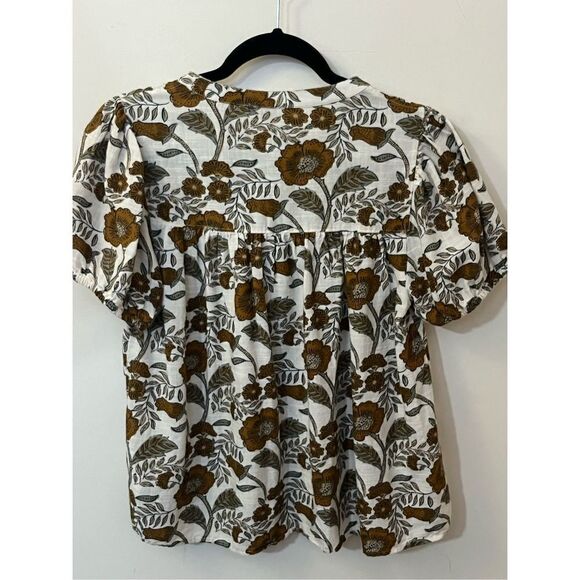 Faherty Juliet Button Down Blouse M - Picture 2 of 6